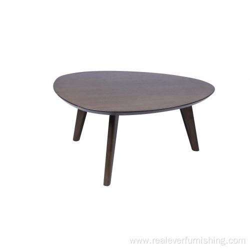 Modern triangle shape wood coffee table